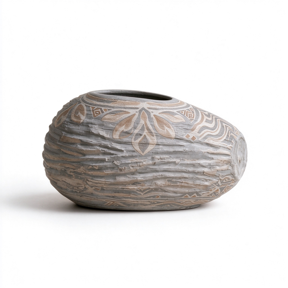 Organic Shaped Deco Ripples Vase