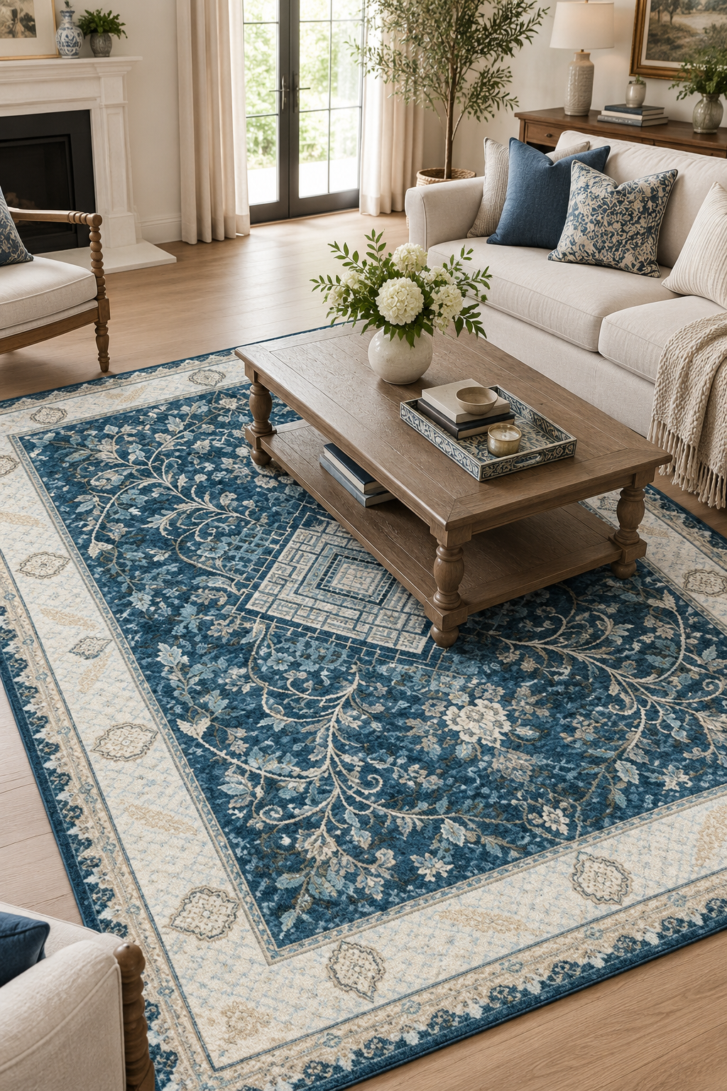 Blue Vintage Carpet