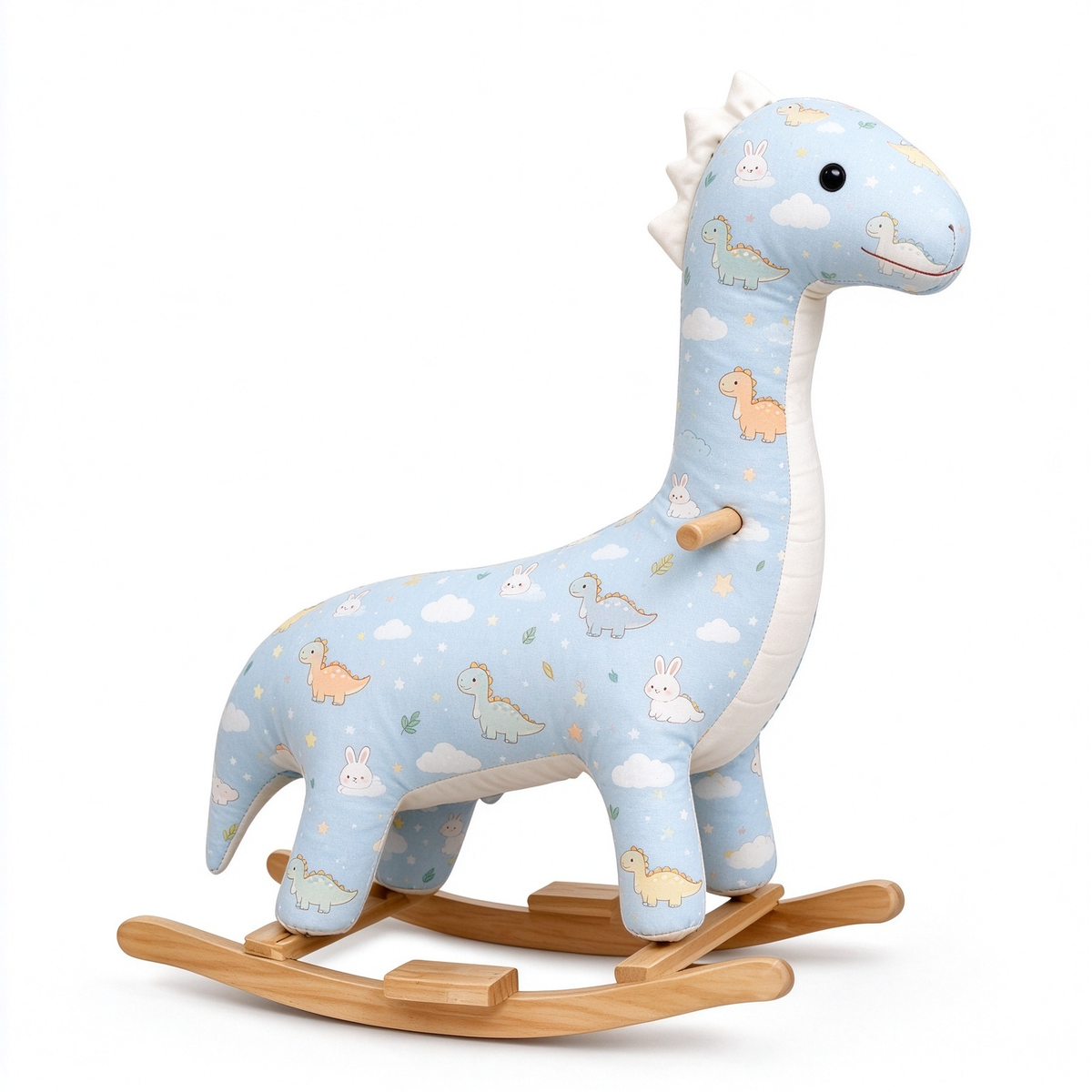 Blue Dinosaur & Bunny Kids Rocking Horse