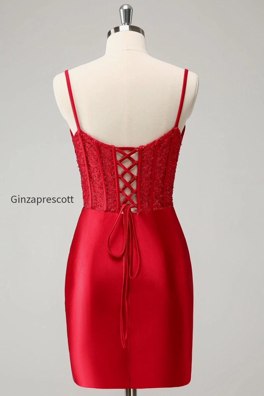 golden-spaghetti-straps-bodycon-corset-satin-homecoming-dress-with-slit