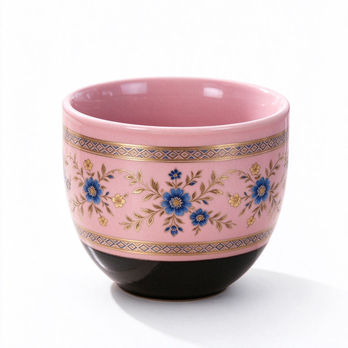 Modern Pink & Black Contrast Deco Vase