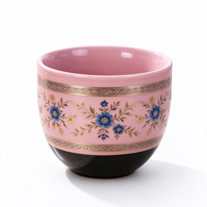 Modern Pink & Black Contrast Deco Vase