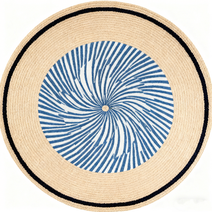 Neutral Circular Area Rug