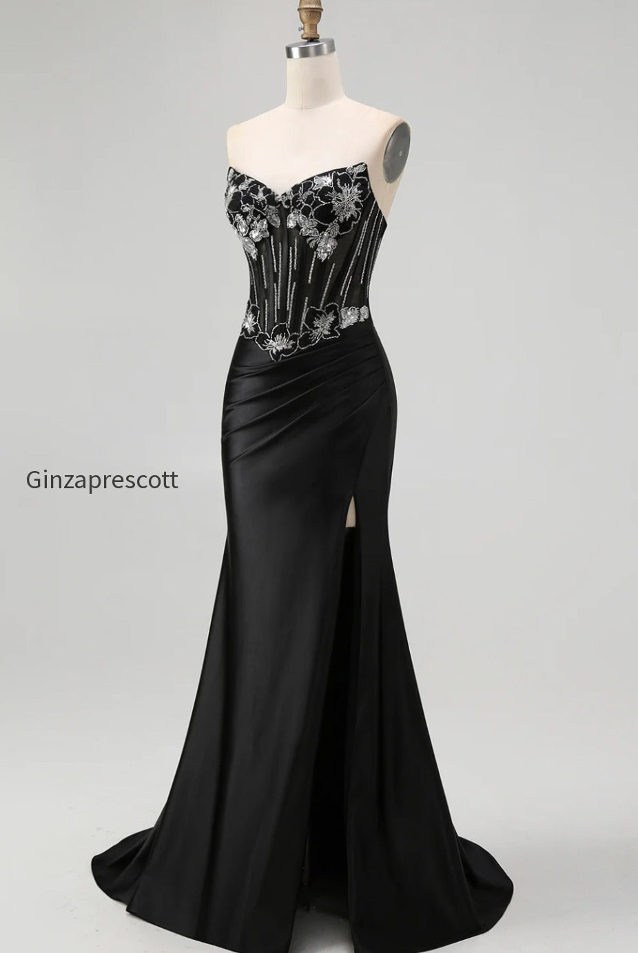 sparkly-black-corset-mermaid-beaded-long-prom-dress-with-slit