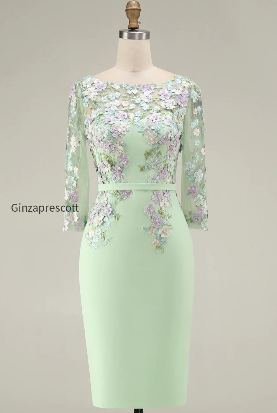 dusty-rose-bodycon-floral-midi-mother-of-the-bride-dress-with-sleeves