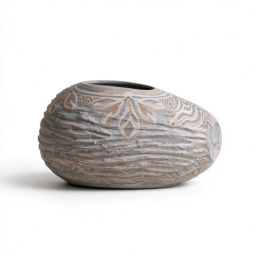 Organic Shaped Deco Ripples Vase