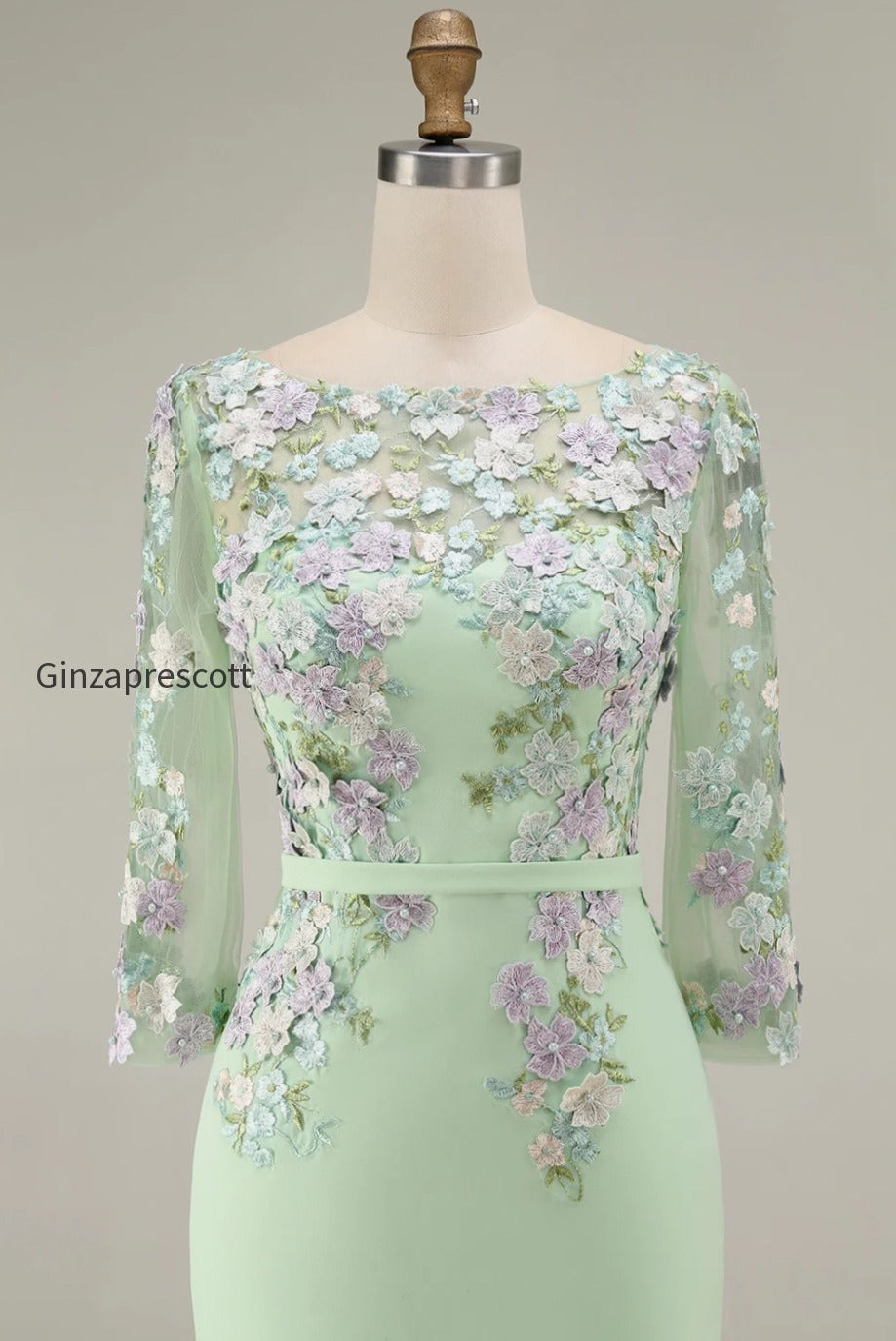 dusty-rose-bodycon-floral-midi-mother-of-the-bride-dress-with-sleeves