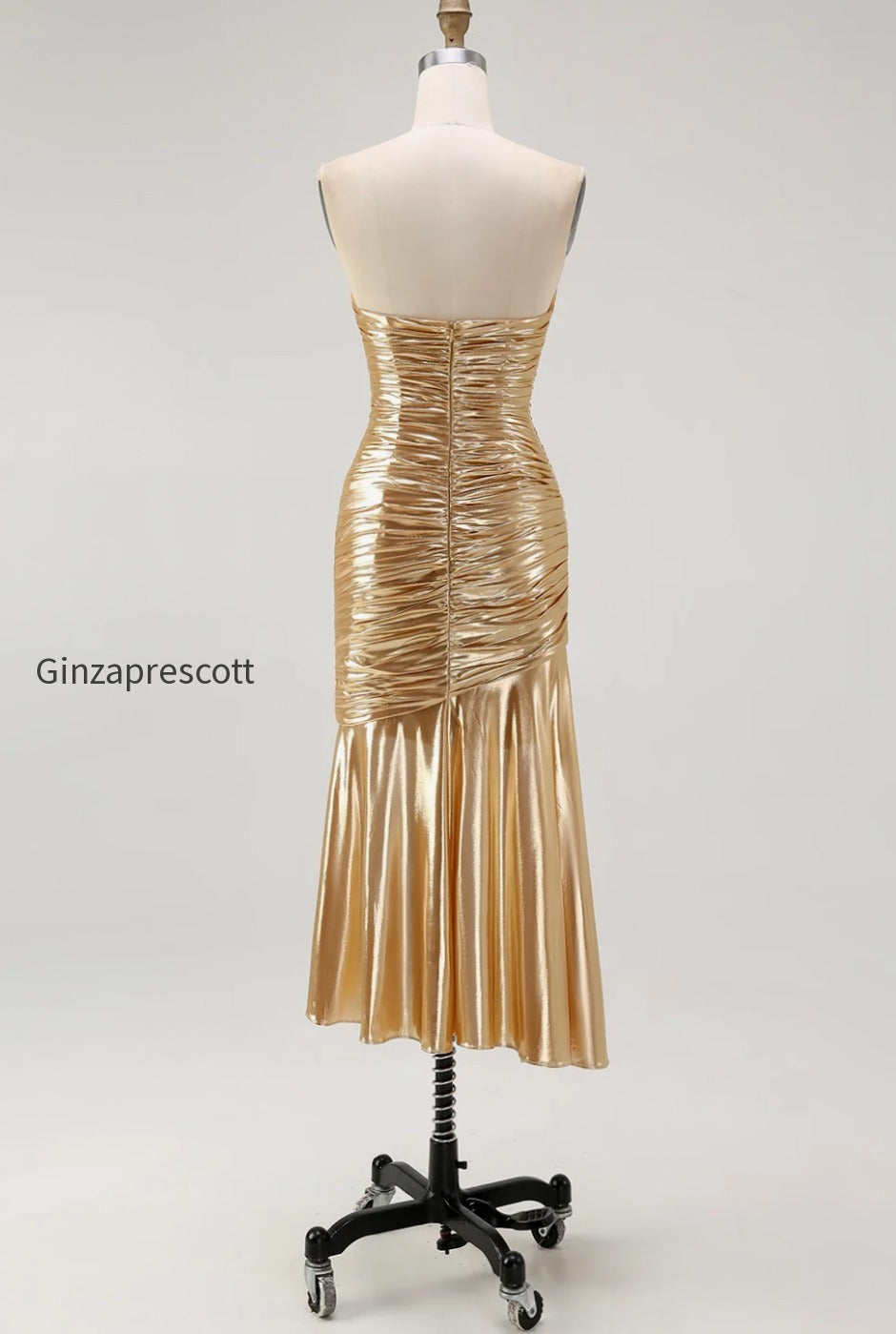 sparkly-gold-sweetheart-metallic-ruched-high-low-cocktail-dress