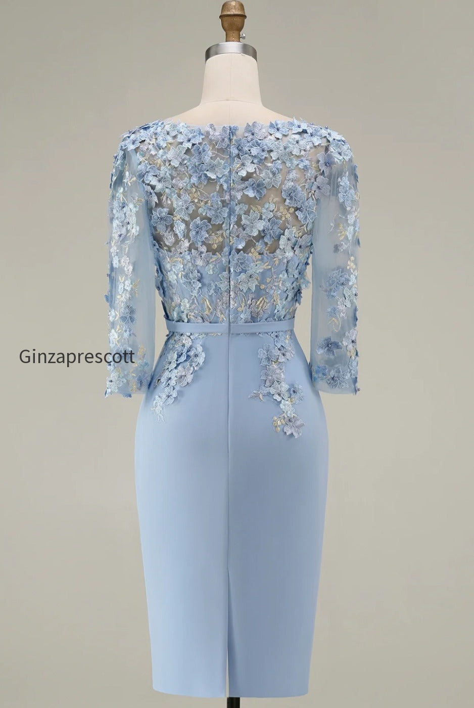 dusty-rose-bodycon-floral-midi-mother-of-the-bride-dress-with-sleeves