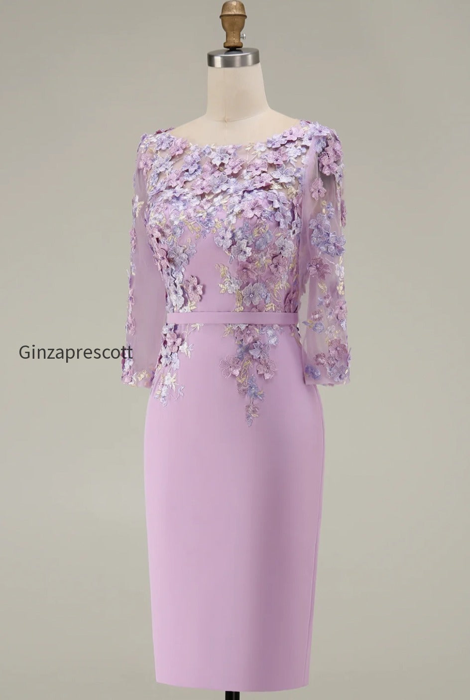 dusty-rose-bodycon-floral-midi-mother-of-the-bride-dress-with-sleeves