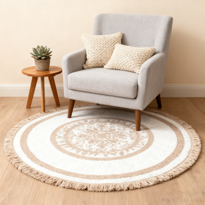 Two Tone Circular Rug