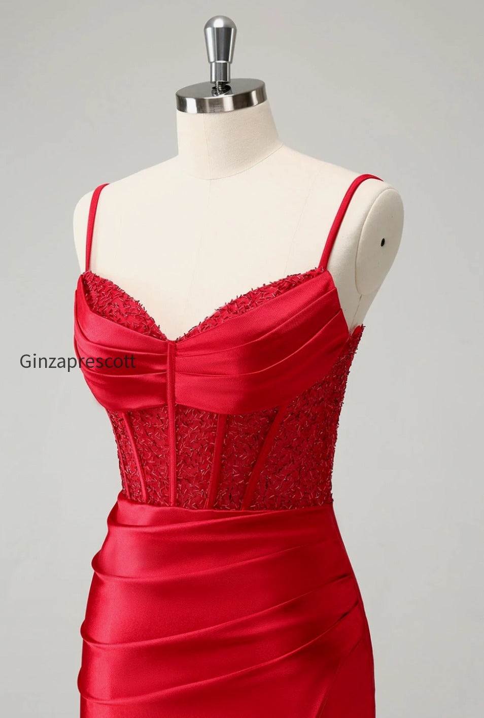 golden-spaghetti-straps-bodycon-corset-satin-homecoming-dress-with-slit