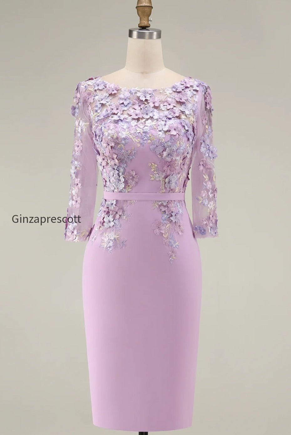 dusty-rose-bodycon-floral-midi-mother-of-the-bride-dress-with-sleeves