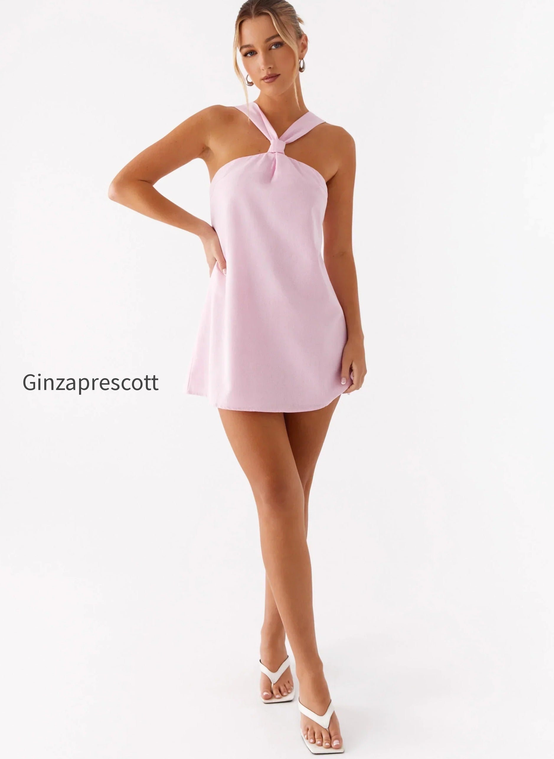 keira-linen-mini-dress-pink