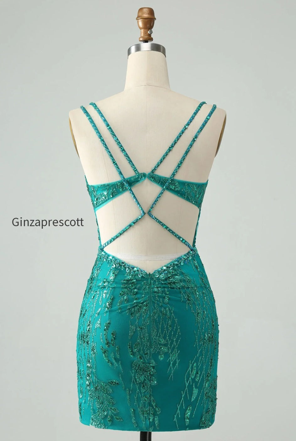 sparkly-dark-green-bodycon-corset-short-homecoming-dress-with-sequins