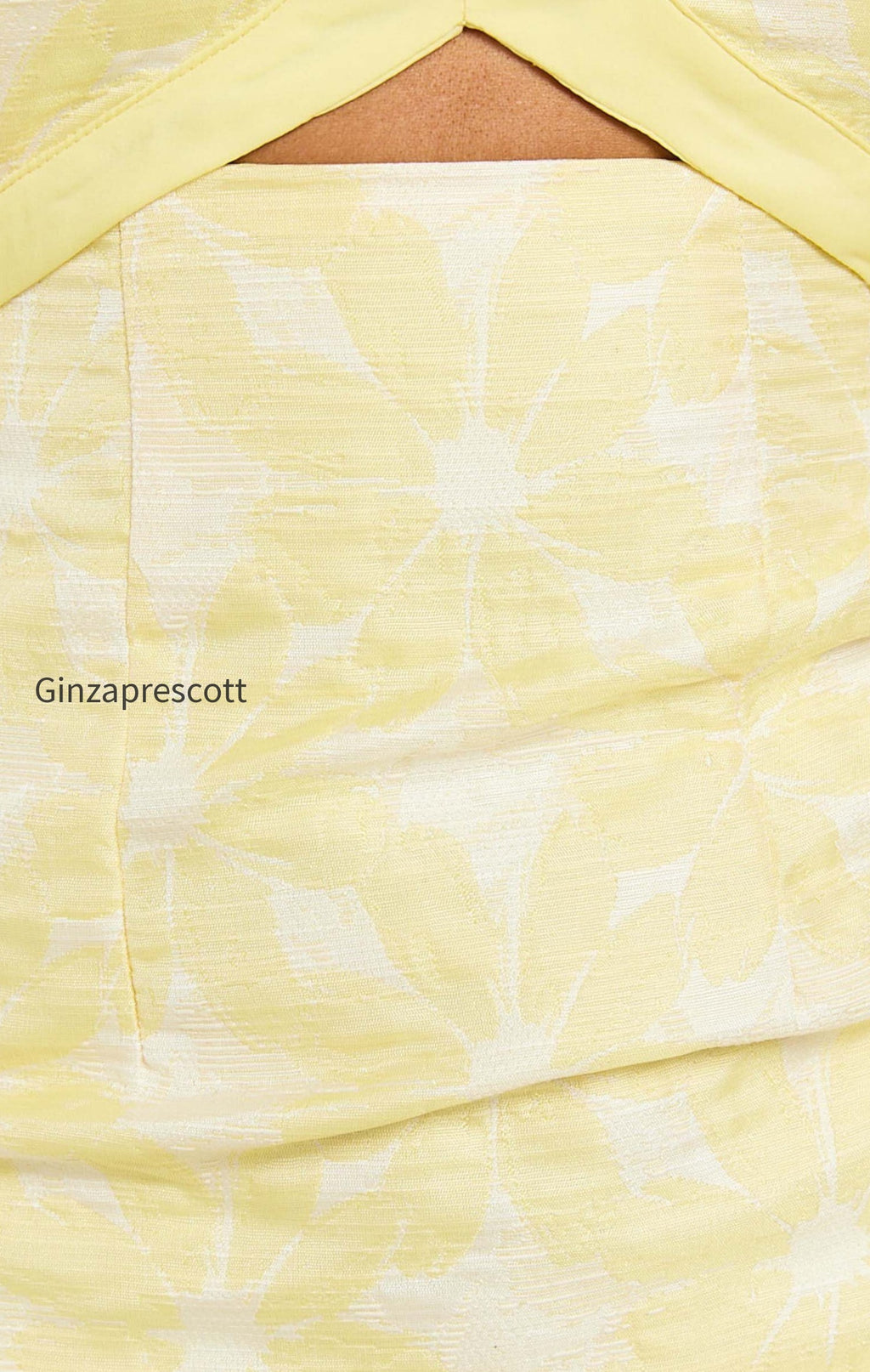 diana-mini-dress-jacquard-short-sleeve-cut-out-dress-in-lemon-50797