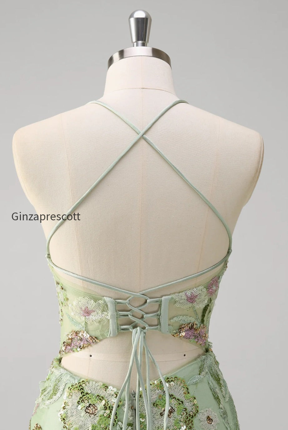 green-floral-mermaid-applique-spaghetti-straps-corset-long-prom-dress-with-slit