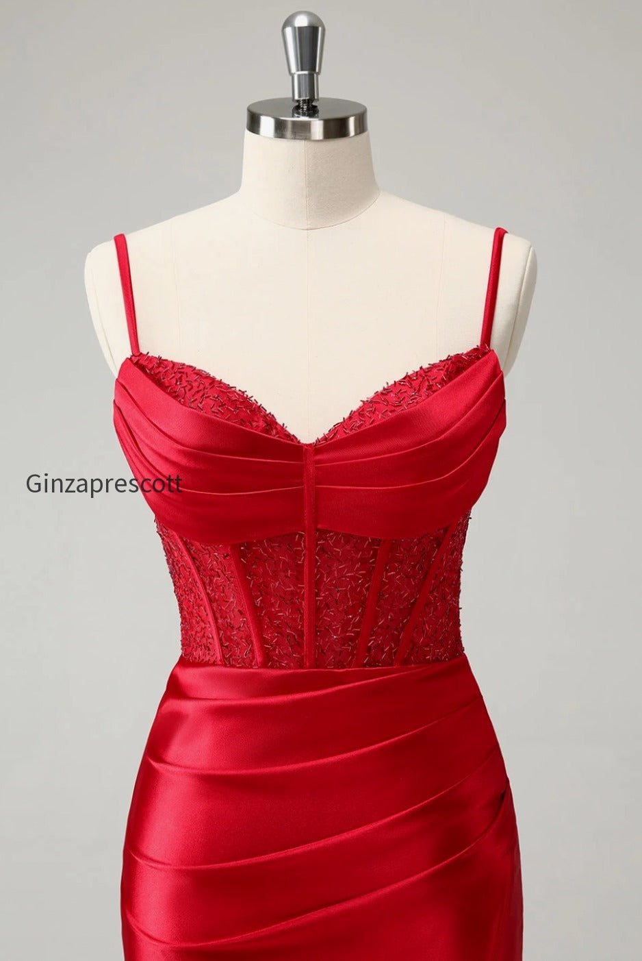 golden-spaghetti-straps-bodycon-corset-satin-homecoming-dress-with-slit